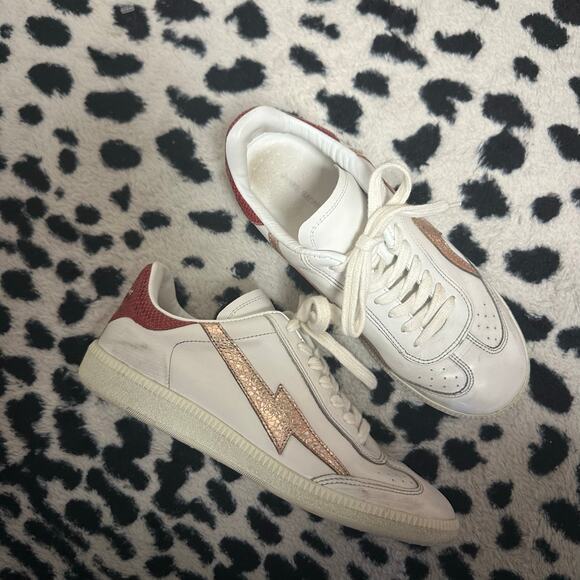 Isabel Marant Bryce Thunder Leather Sneaker In White 38 - Picture 1 of 8